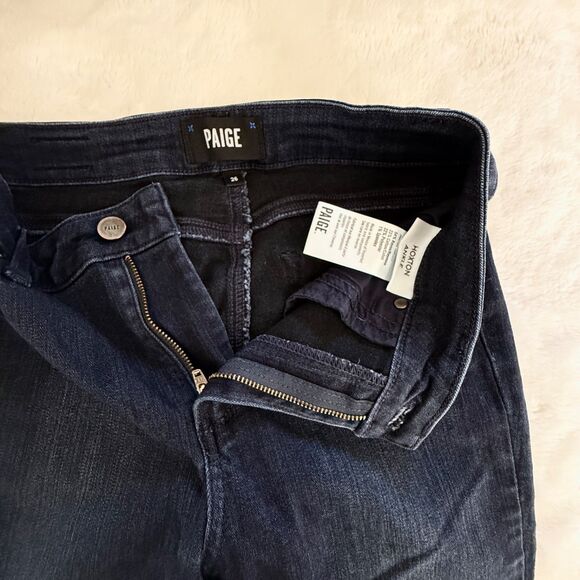 Paige Womens Hoxton Ankle Skinny Jeans Size 26 Alania Dark Wash Blue Stretch - Picture 8 of 11